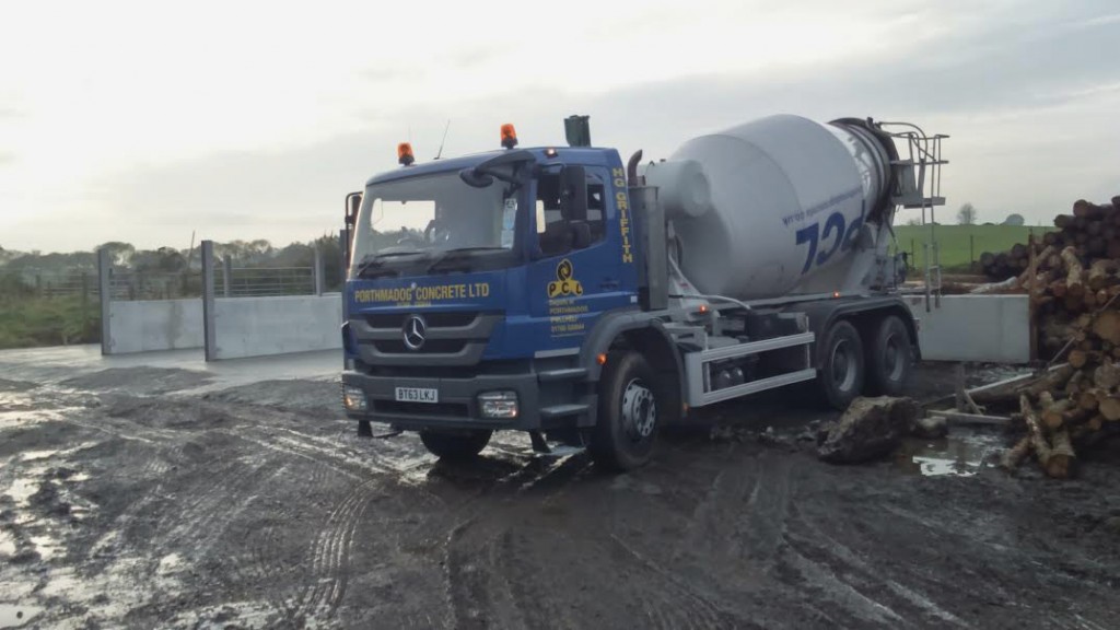 concrete arrives at the yard